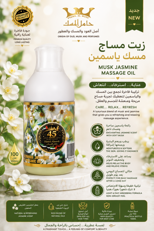 Body Massage Oil Musk Jasmine زيت مساج للجسم مسك ياسمين