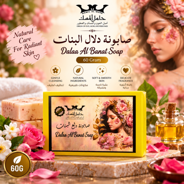Hamil Al Musk Dalaa Al Banat Soap – Perfumed Cleansing Bar صابونة دلع البنات من حامل المسك – صابون معطّر للبشرة